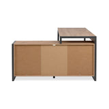 scrivania angolare denver37a reversibile quercia antracite, scrivania compatta ideale per spazi ridotti