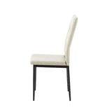 sedia da pranzo adara in tessuto beige, vista ambientata in soggiorno o sala da pranzo