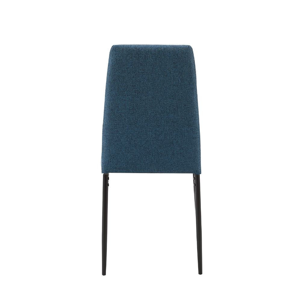 sedia da pranzo adara in tessuto blu, perfetta combinazione di eleganza e comfort