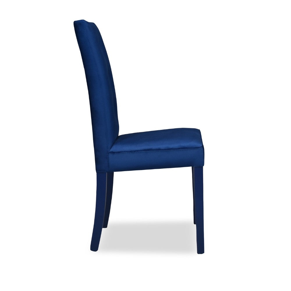 sedia montecarlo 3 bottoni in velluto blu e struttura in tinta, perfetta combinazione di eleganza e comfort