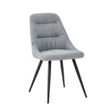 sedia imbottita cascade in tessuto colore grigio chiaro, dettaglio dell’imbottitura morbida e confortevole