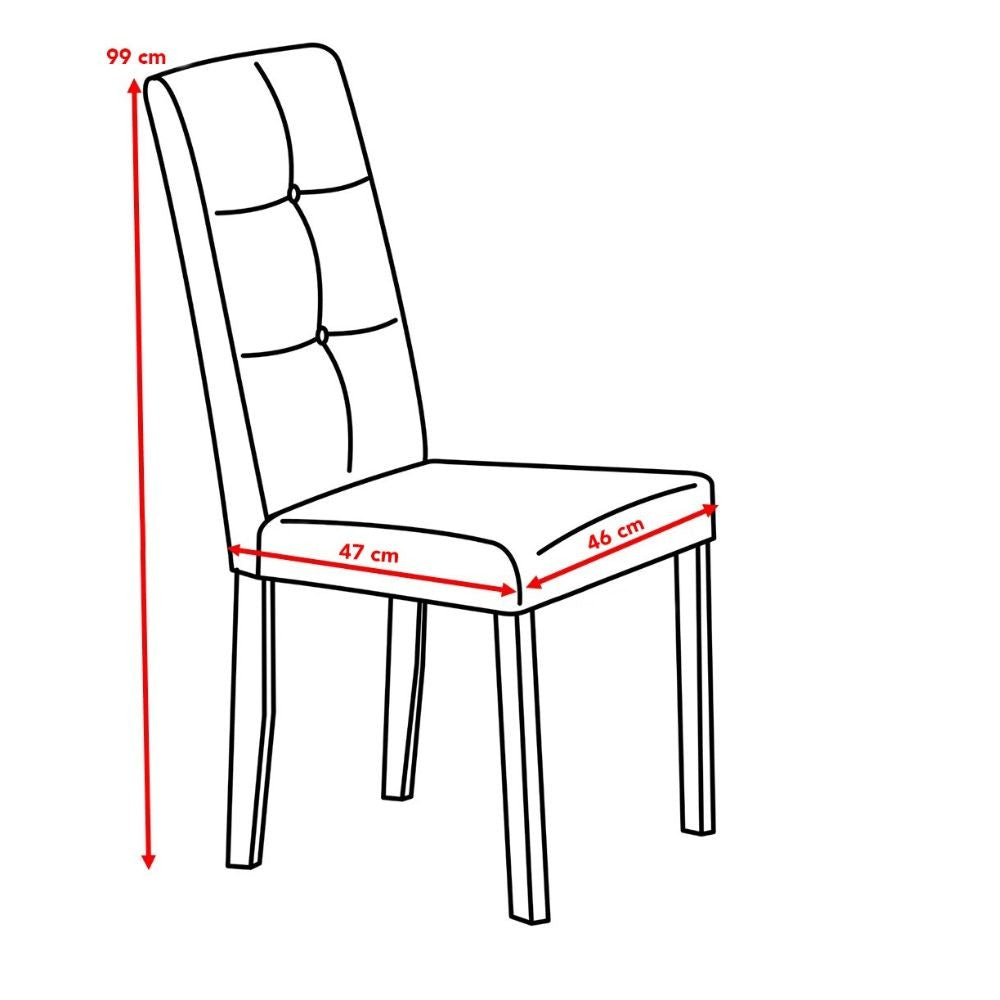 sedia eric in legno colore grigio con seduta in tessuto grigio, rivestimento facile da pulire e resistente