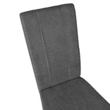 sedia tom in legno colore grigio con seduta in tessuto colore grigio, struttura solida e seduta ergonomica