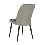 sedia vika in nabuk uras 2 tortora con piedini neri, vista ambientata in soggiorno o sala da pranzo