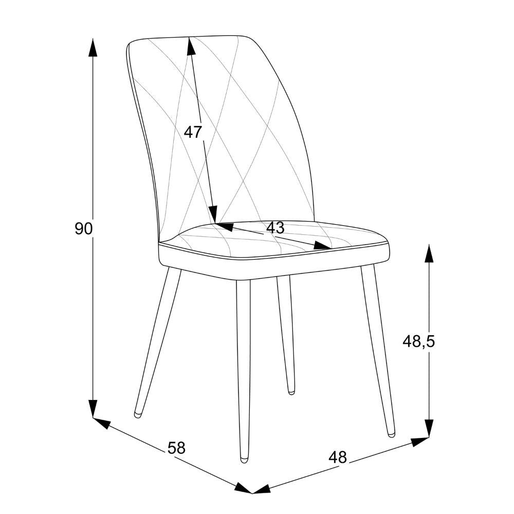 sedia vika in nabuk uras 2 tortora con piedini neri, design accogliente ideale per sedute prolungate