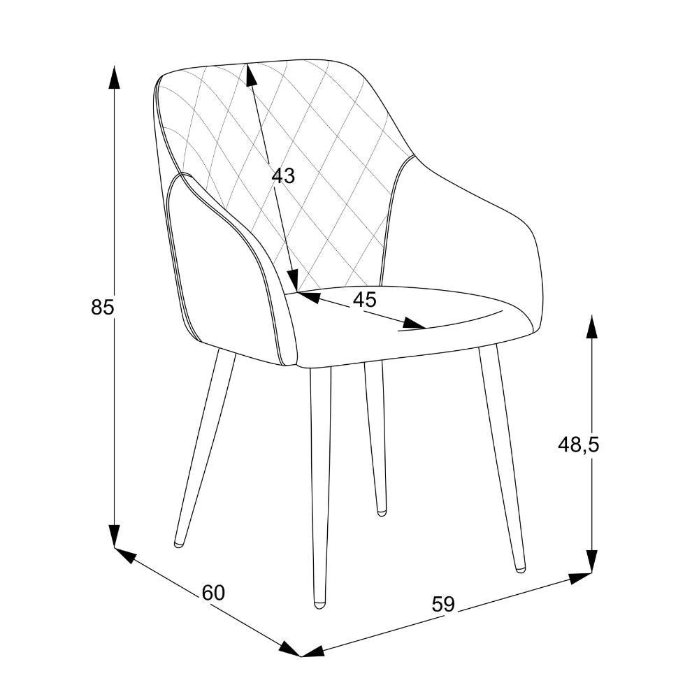 sedia rarra in tessuto anka 06 tortora e gambe nere, design accogliente ideale per sedute prolungate