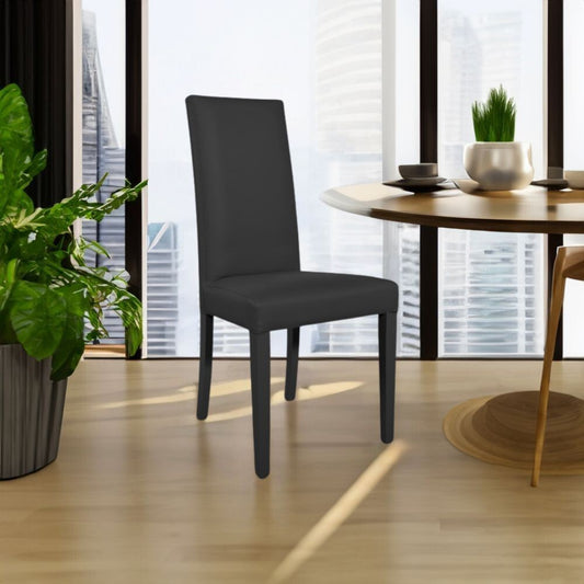 nancy nera standard, sedia imbottita con rivestimento in tessuto o velluto