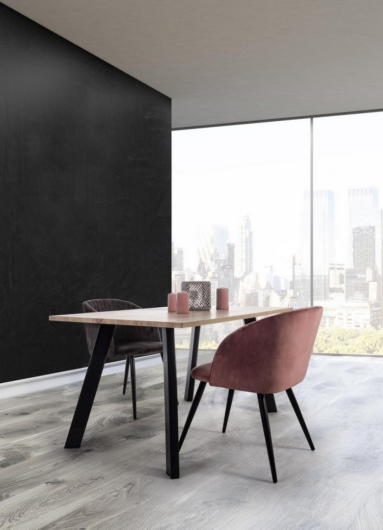 set di 2 sedie queen in velluto rosa, comfort superiore grazie al supporto laterale