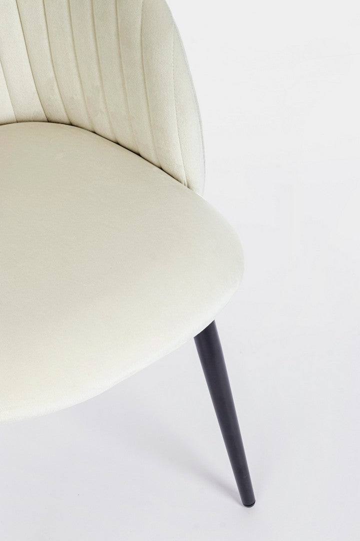 set di 2 sedie queen in velluto bianco, design sofisticato e funzionale per ambienti moderni