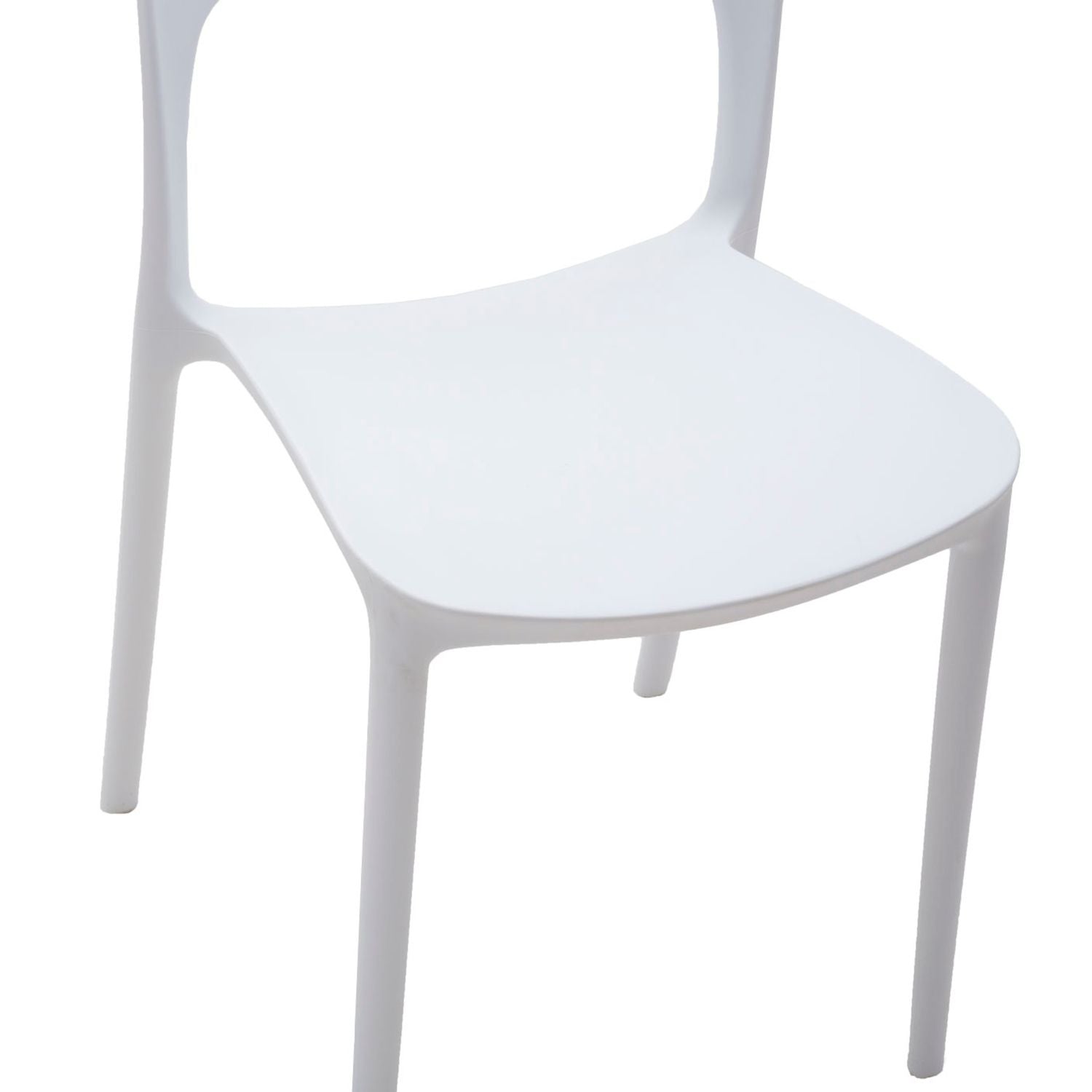 set di 4 sedie south beach in polipropilene bianco, comoda e leggera, perfetta per giardino o balcone