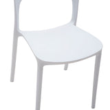 set di 4 sedie south beach in polipropilene bianco, comoda e leggera, perfetta per giardino o balcone