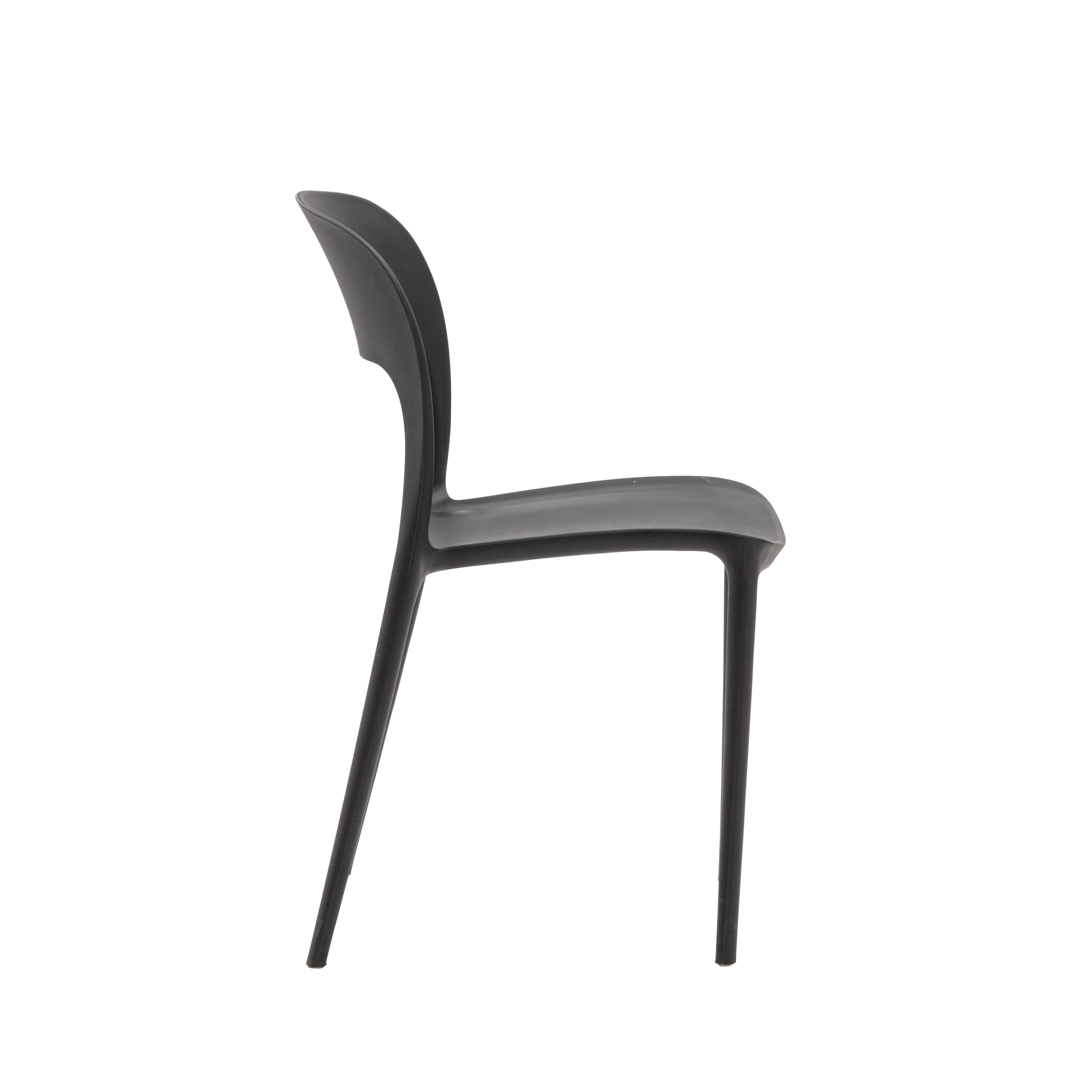 set di 4 sedie south beach in polipropilene nero, ideale per arredare con stile il tuo spazio outdoor