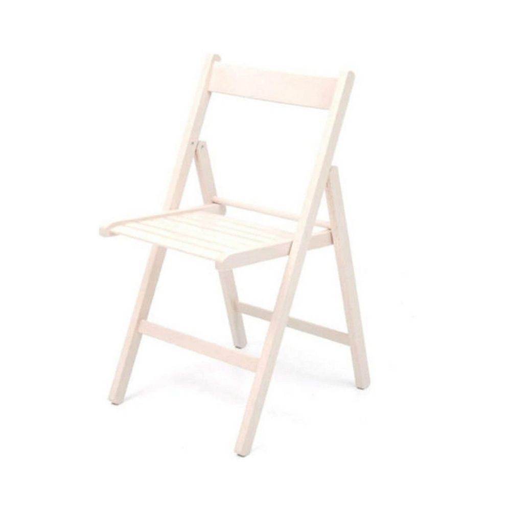 sedia pieghevole penelope in legno bianco, sedia classica in legno massello per cucina o sala