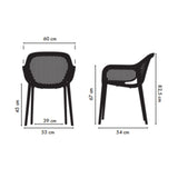 poltrona design atra caffè beige, vista ambientata in cucina, ufficio o sala d’attesa