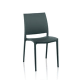 sedia curtis polipropilene grigio metal design ergonomico, sedia moderna in plastica resistente e leggera
