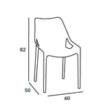 sedia bilros polipropilene verde oliva, vista ambientata in cucina, ufficio o sala d’attesa
