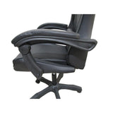 sedia da ufficio gaming con schienale alto e imbottitura in pvc colore nero, perfetta per lunghe sessioni di lavoro al computer