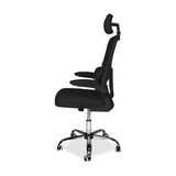 sedia da ufficio ergonomica vibes con tessuto a rete nero con base cromata, perfetta per lunghe sessioni di lavoro al computer