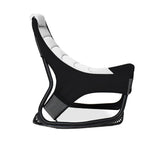 sedia gaming rocky con seduta imbottita in rete bicolore nero e bianco, meccanismo reclinabile e regolabile in altezza