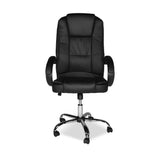 poltrona ufficio presidenziale millard ergonomica in ecopelle nero, sedia ergonomica da ufficio per supporto lombare
