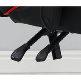 poltrona gaming mek rosso nera, vista ambientata in studio o postazione di lavoro