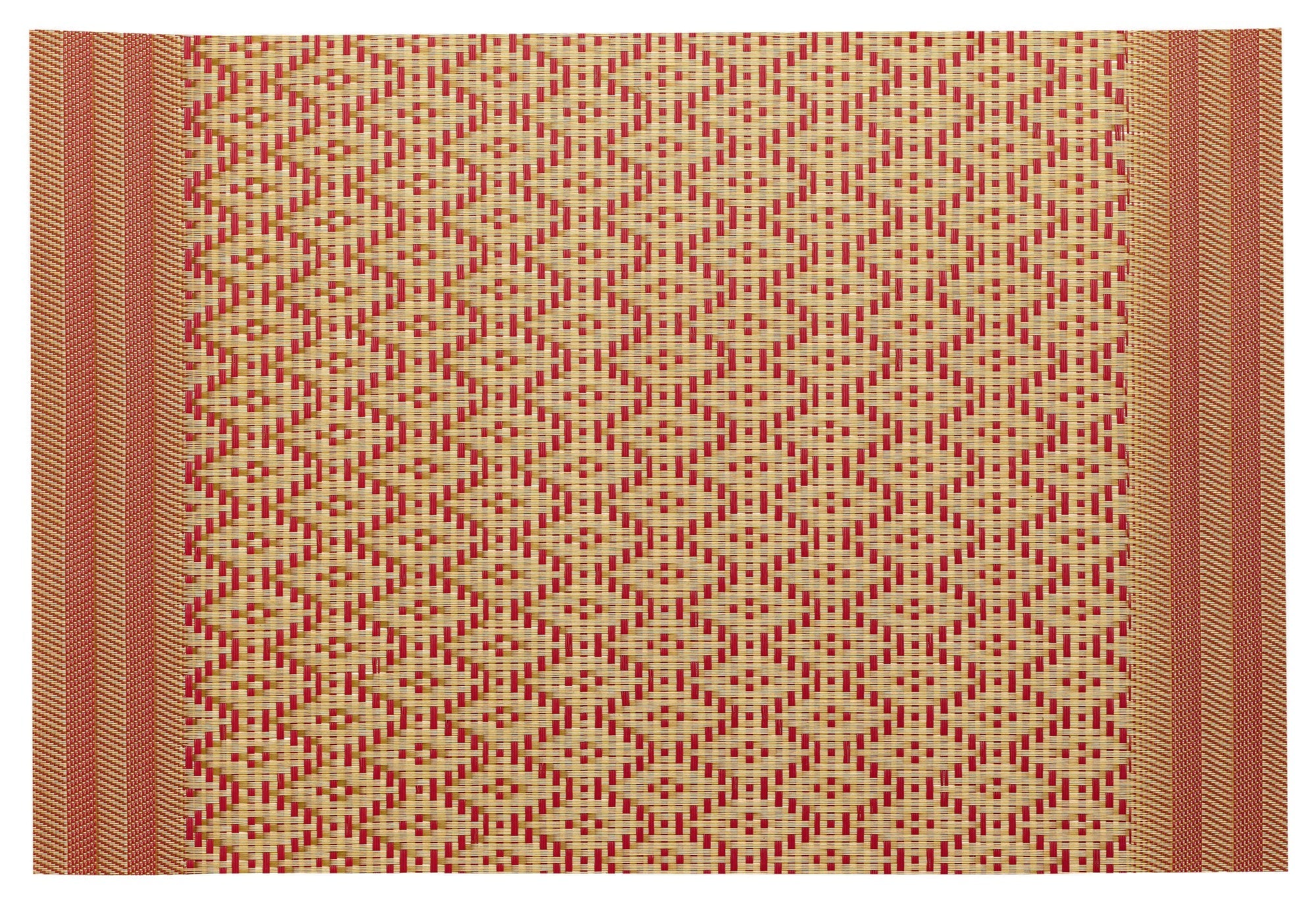 set da tavola kadra rosso/oro, colore rosso/oro, taglia 33 x 45. realizzato in 75% pvc 25% poliestere, unisce estetica e funzionalità per ogni pasto