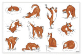 set da tavola journee du chat assortito, colore assortito, taglia 30 x 45. coordinato da tavola piegato con vista completa su sfondo neutro