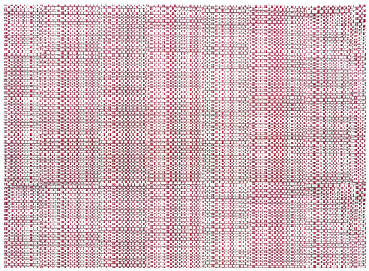 set da tavola canna corallo, colore corallo, taglia 33 x 45. coordinato da tavola piegato con vista completa su sfondo neutro