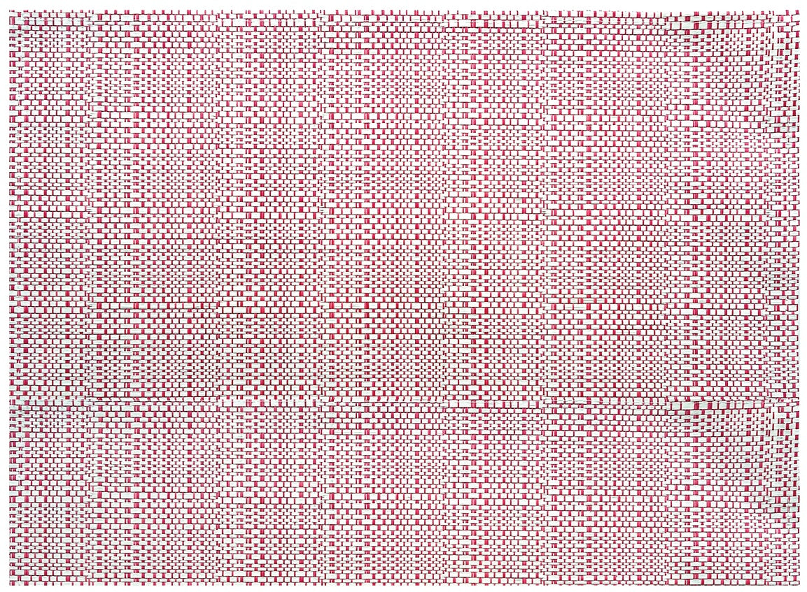 set da tavola canna corallo, colore corallo, taglia 33 x 45. coordinato da tavola piegato con vista completa su sfondo neutro