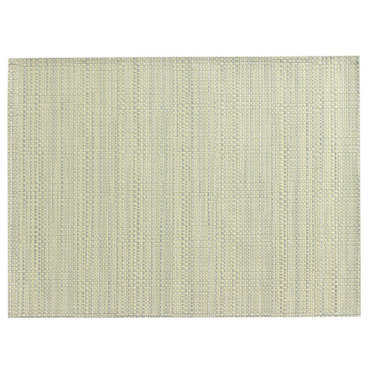 set da tavola in pvc intrecciato canna avorio, colore avorio, taglia 33 x 45. coordinato da tavola piegato con vista completa su sfondo neutro