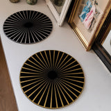 set da tavola in feltro raini nero/argento, colore nero/argento, taglia diamètre 40. realizzato in 100% poliestere, unisce estetica e funzionalità per ogni pasto