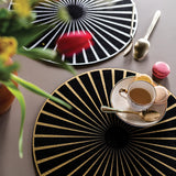 set da tavola in feltro raini nero/argento, colore nero/argento, taglia diamètre 40. perfetto per apparecchiare con eleganza ogni giorno