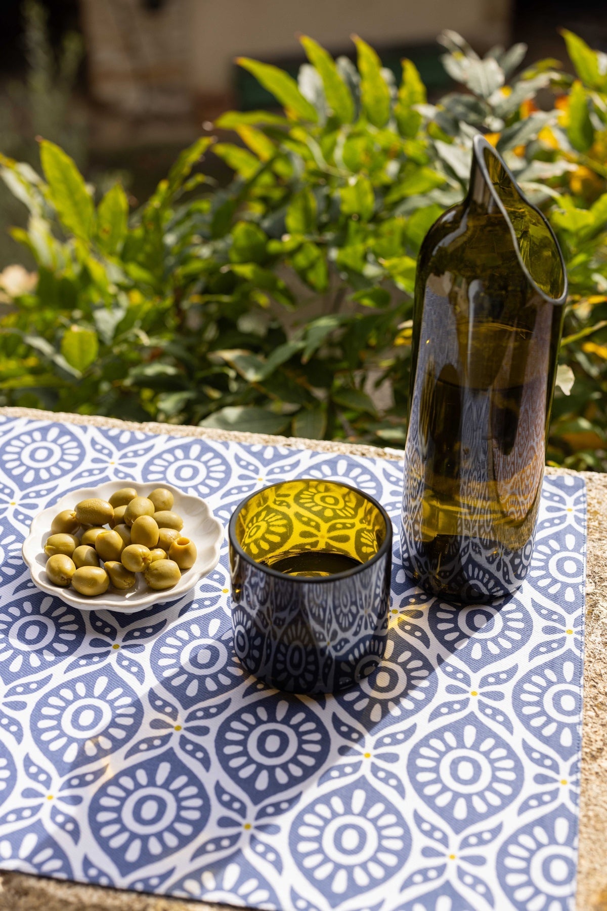 set da tavola rivestito riciclato citrus cobalto, colore cobalto, taglia 33 x 48. perfetto per apparecchiare con eleganza ogni giorno