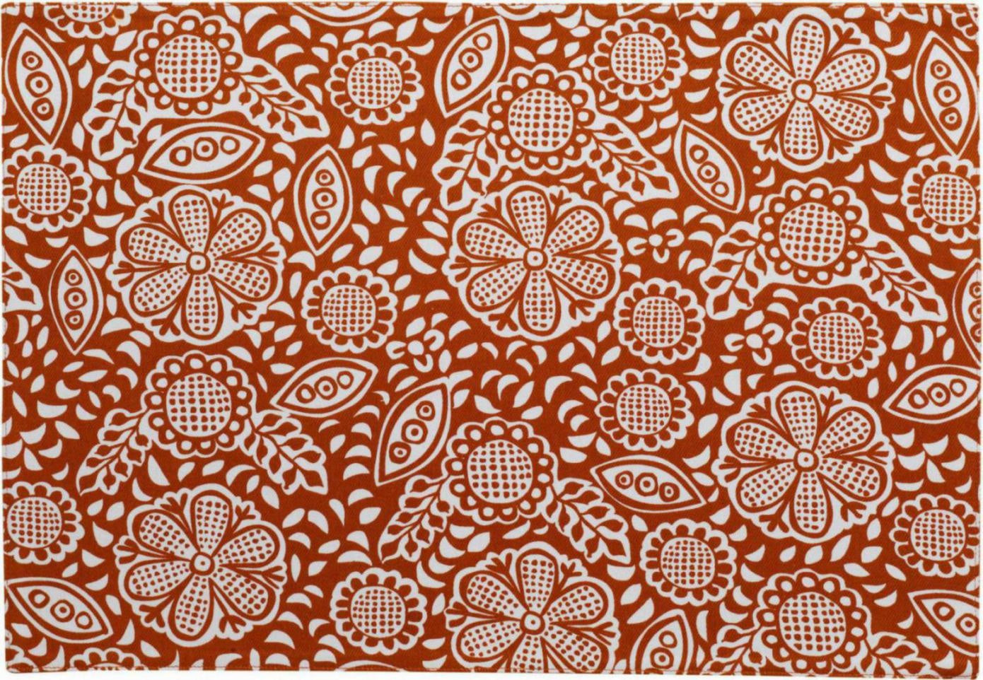 set da tavola rivestito riciclato kira rooibos, colore rooibos, taglia 33 x 48. coordinato da tavola piegato con vista completa su sfondo neutro