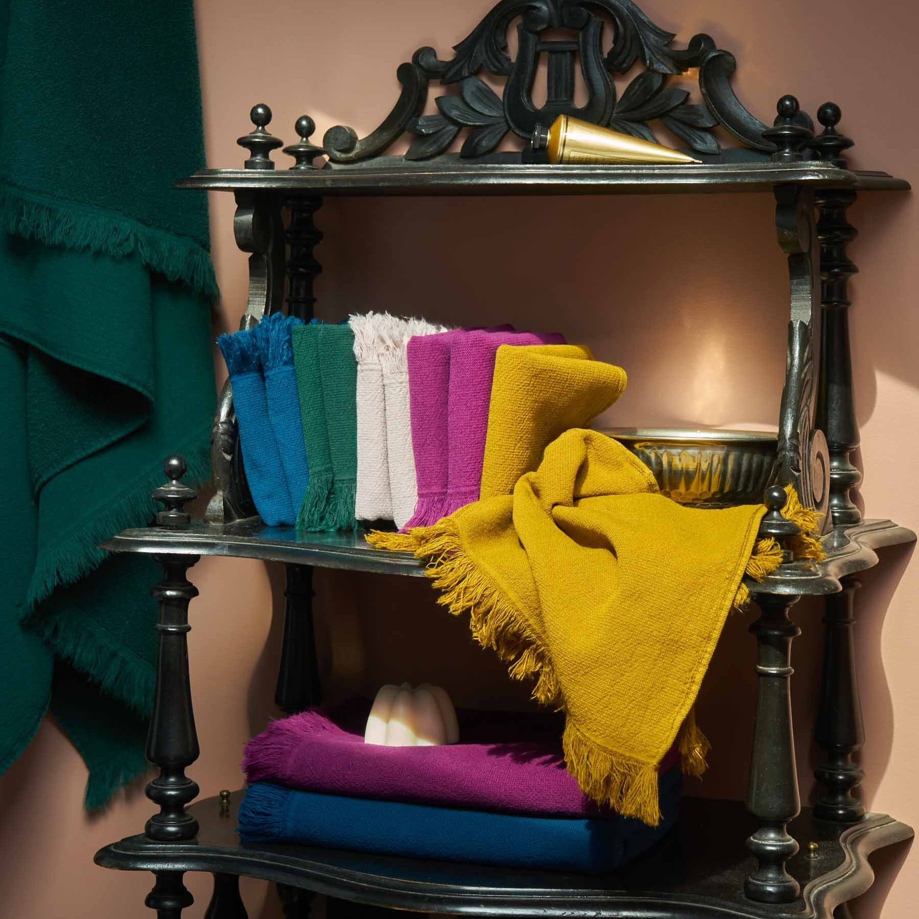 set di 2 asciugamani ospiti luna uragano, colore uragano, taglia 50 x 30. morbido al tatto e altamente assorbente