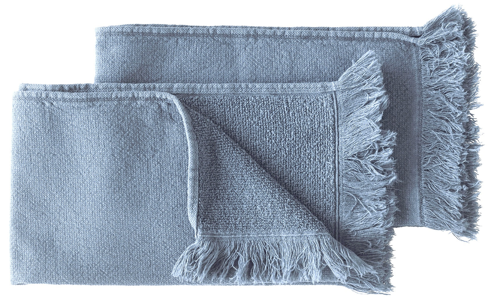 set di 2 asciugamani ospiti luna bluetiful, colore bluetiful, taglia 50 x 30. asciugamano ospite piegato elegantemente su fondo neutro