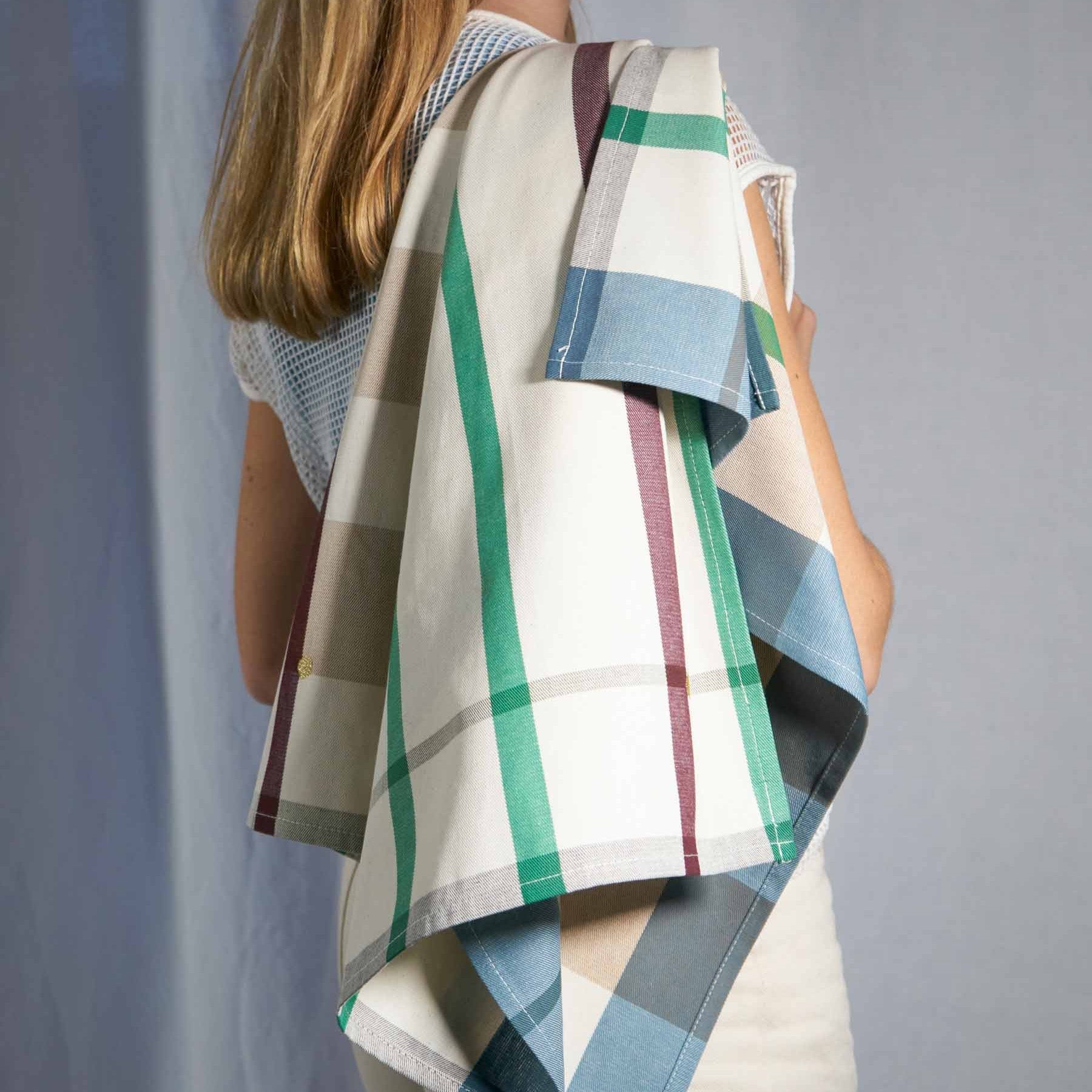 set di 2 strofinacci archie erba, colore erba, taglia 50 x 70. tessuto resistente per un uso quotidiano intensivo