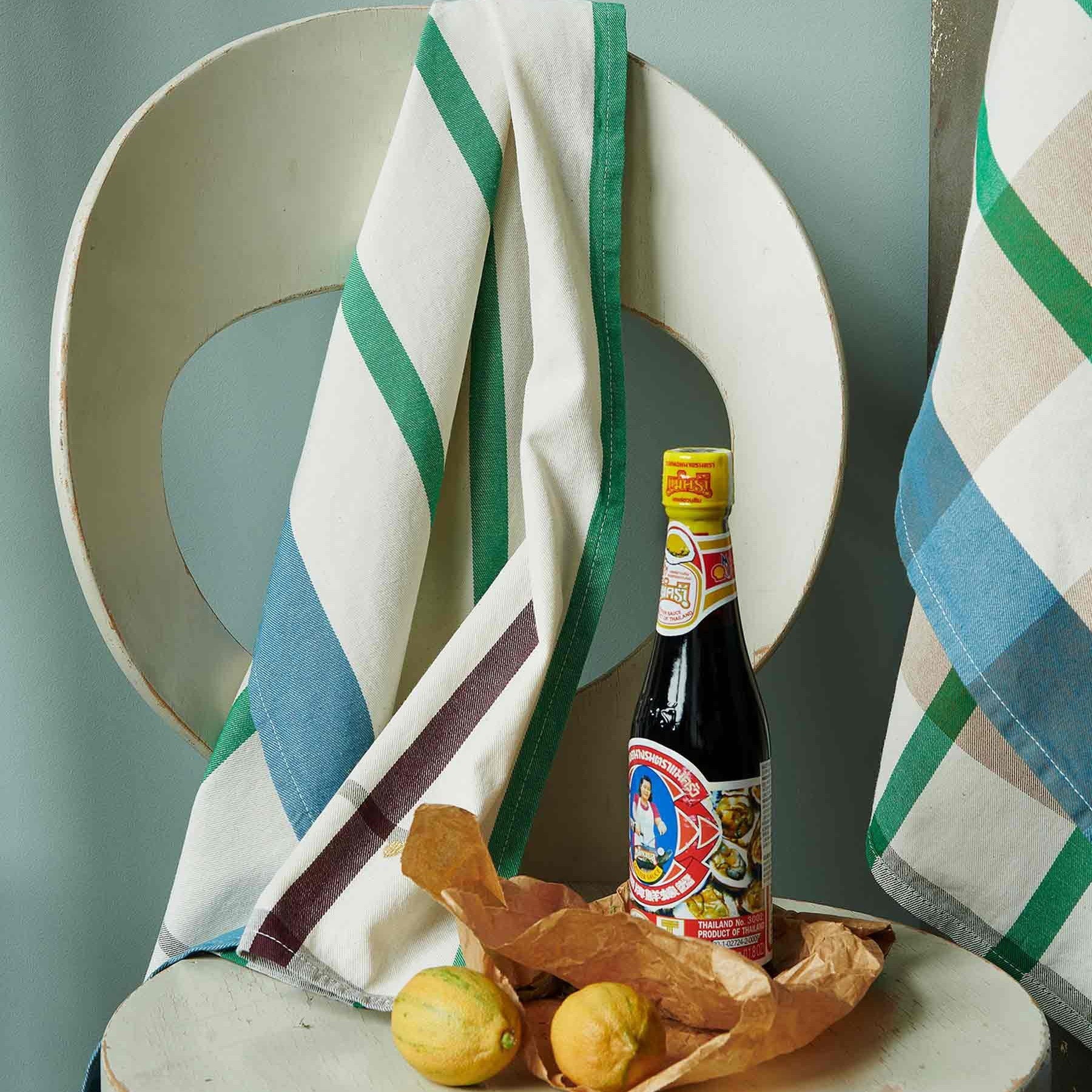 set di 2 strofinacci archie erba, colore erba, taglia 50 x 70. facile da lavare e riutilizzare nel tempo