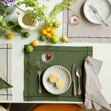 set di 2 tovagliette leonie muschio, colore muschio, taglia 40 x 50. protegge la superficie del tavolo con un tocco elegante e sostenibile