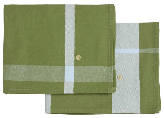 set di 2 tovagliette la nonna pistacchio, colore pistacchio, taglia 40 x 50 x 1. tovaglietta in tessuto naturale perfettamente disposta su tavolo in legno