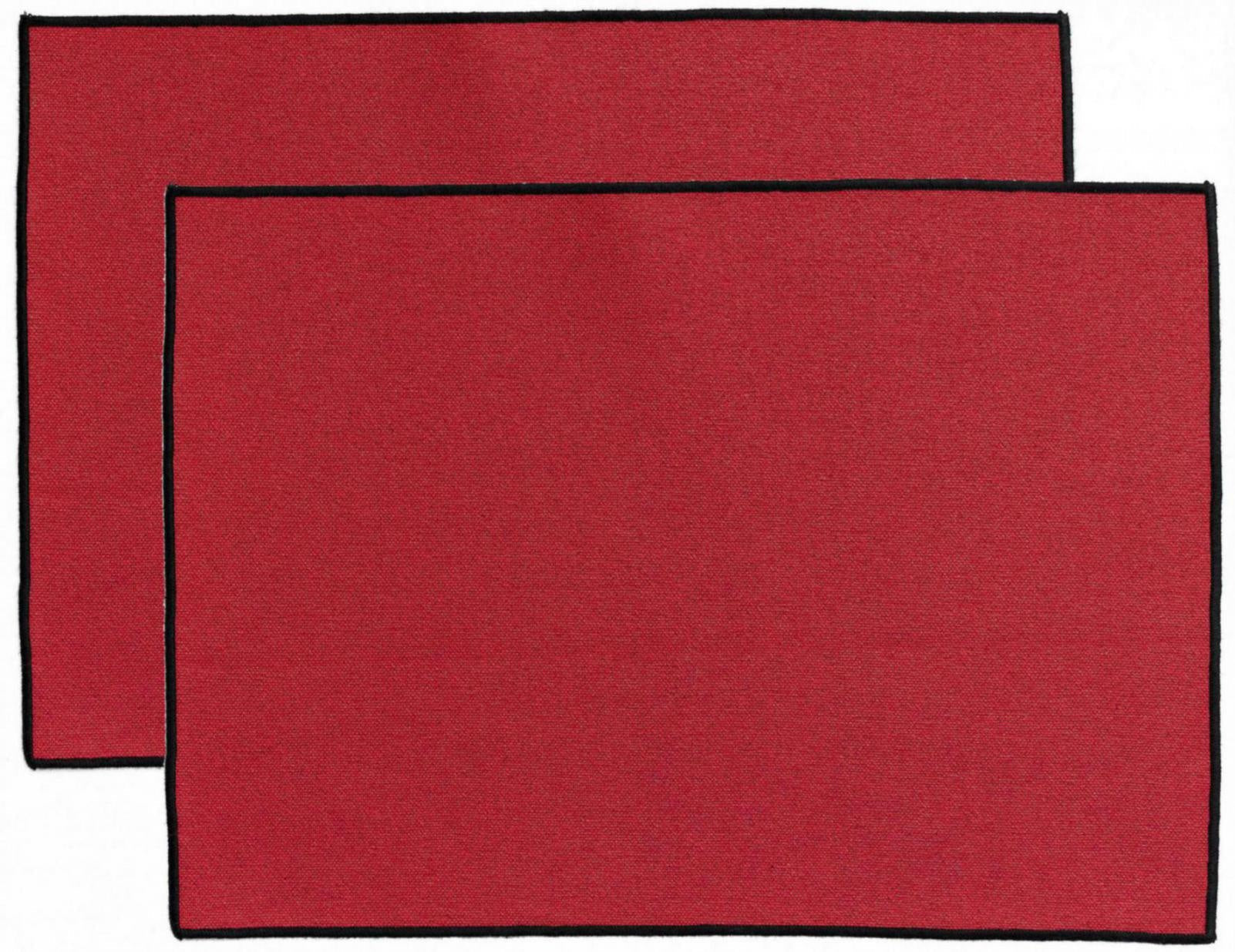 set di 2 tovagliette riciclate laora tango, colore tango, taglia 33 x 45. tovaglietta in tessuto naturale perfettamente disposta su tavolo in legno