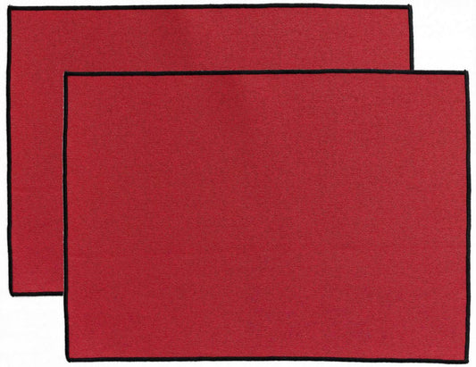 set di 2 tovagliette riciclate laora tango, colore tango, taglia 33 x 45. tovaglietta in tessuto naturale perfettamente disposta su tavolo in legno