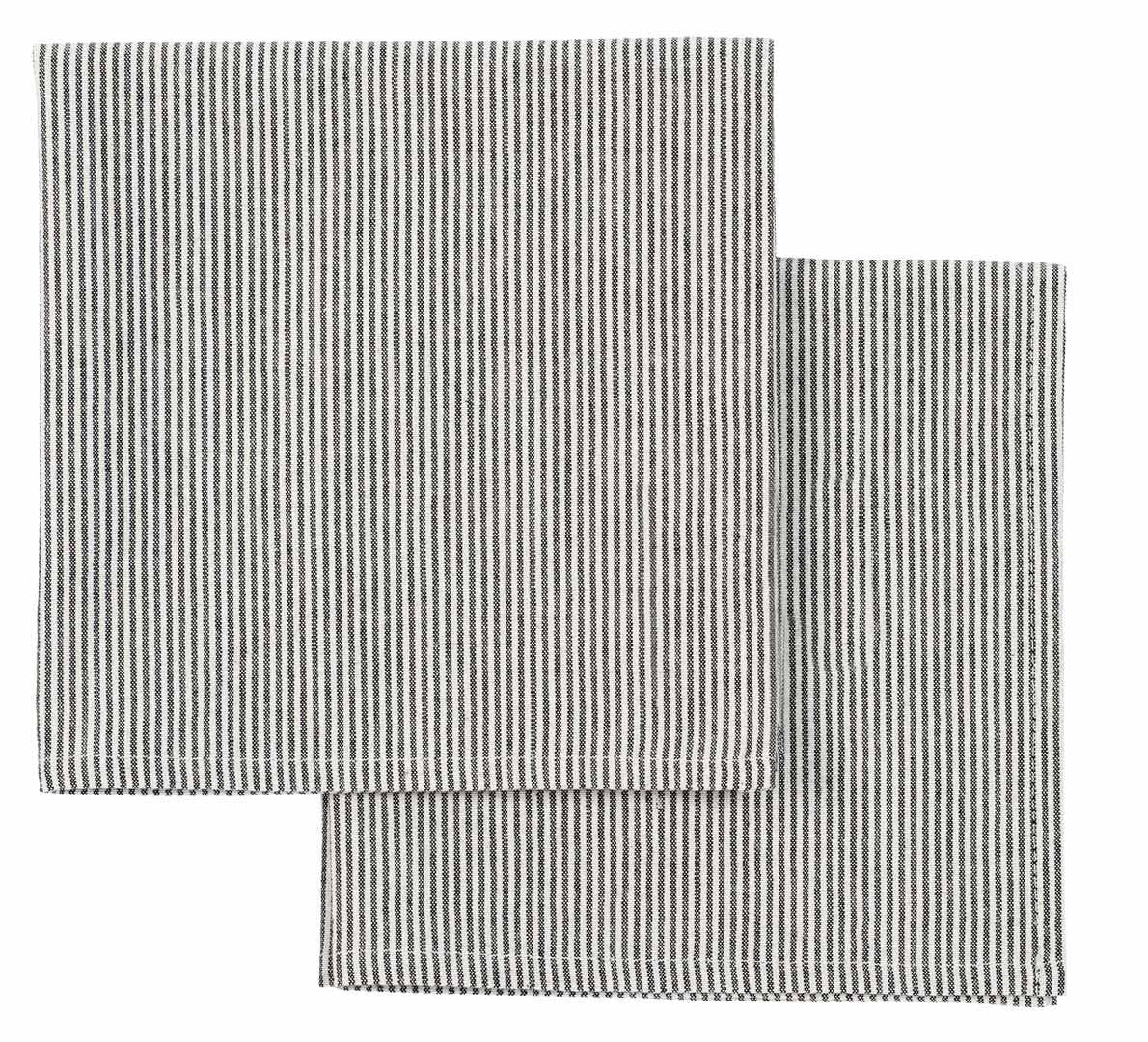 set di 2 tovaglioli finette caviar, colore finette caviar, taglia 40 x 40. tovagliolo piegato con cura su sfondo neutro, dettaglio tessuto e cuciture