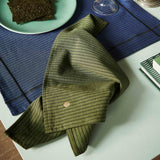 set di 2 tovaglioli leonie indaco, colore indaco, taglia 40 x 40. accessorio essenziale per apparecchiature raffinate e formali