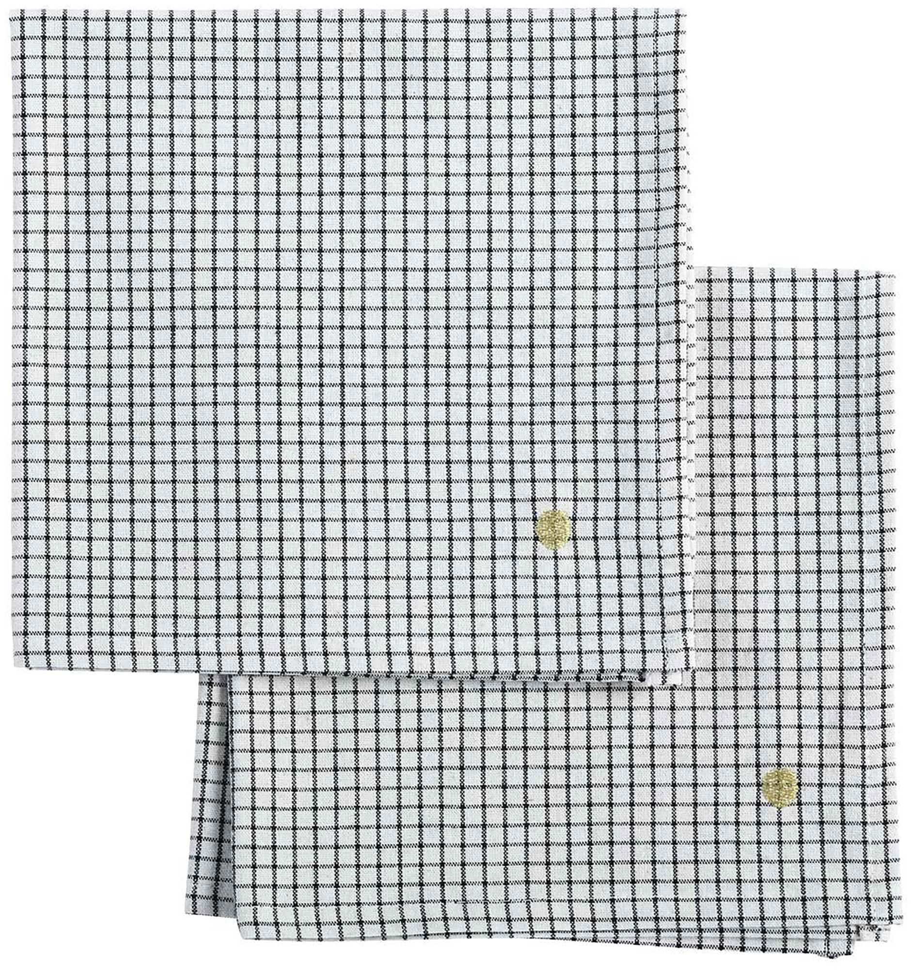 set di 2 tovaglioli gustave caviar, colore gustave caviar, taglia 40 x 40. tovagliolo piegato con cura su sfondo neutro, dettaglio tessuto e cuciture