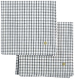 set di 2 tovaglioli gustave caviar, colore gustave caviar, taglia 40 x 40. tovagliolo piegato con cura su sfondo neutro, dettaglio tessuto e cuciture