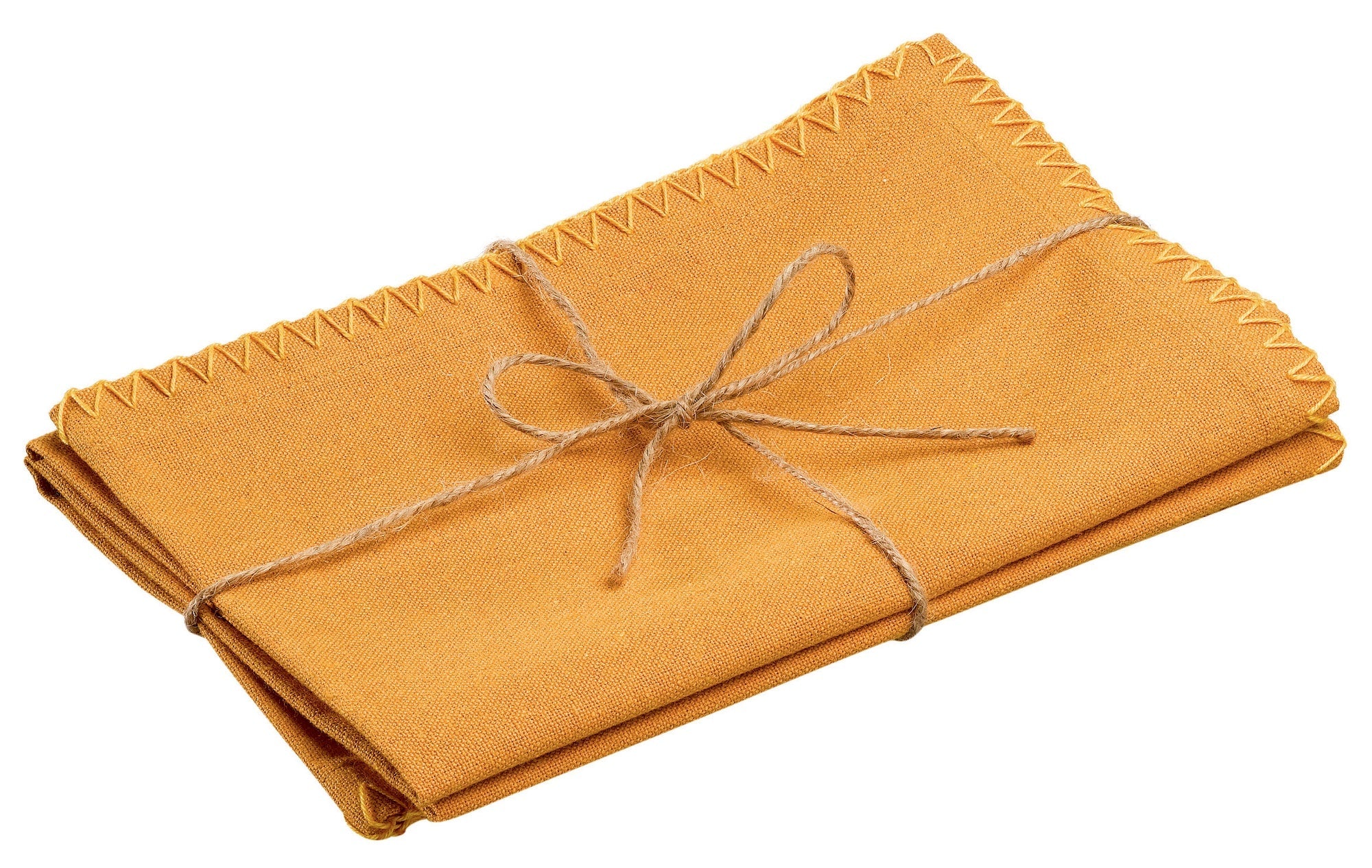 set di 2 tovaglioli riciclati delia girasole, colore girasole, taglia 41 x 41. realizzato in 80% cotone riciclato 20% poliestere, perfetto per una tavola elegante e curata