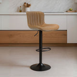 sgabello regolabile snas tortora con piede nero, sgabello moderno per cucina, bar o penisola