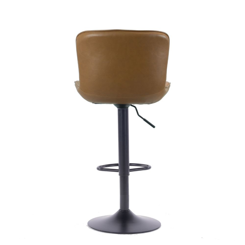 sgabello regolabile snas tortora con piede nero, design salvaspazio ideale per ambienti contemporanei