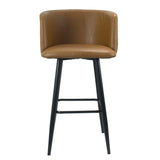 sgabello limin in ecopelle tortora con gambe nere opache, sgabello moderno per cucina, bar o penisola